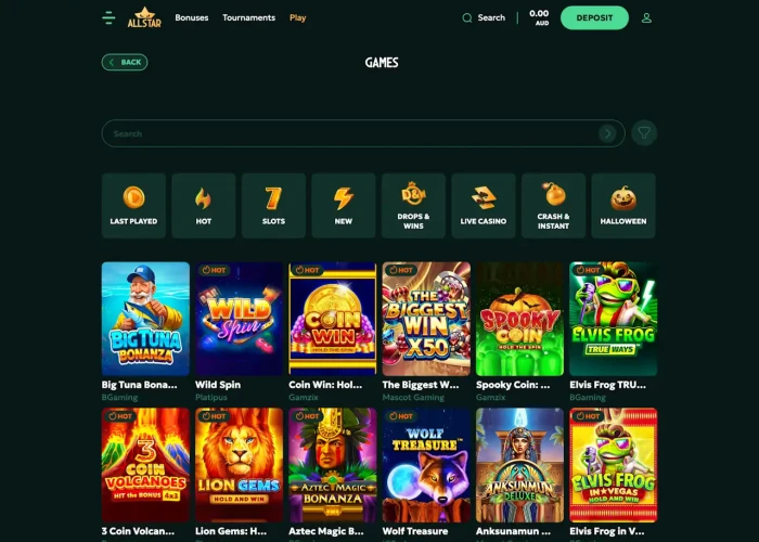 AllStar’s Game Selection 