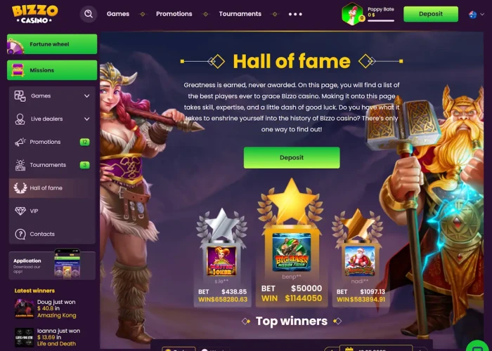 Hall of Fame at Bizzo