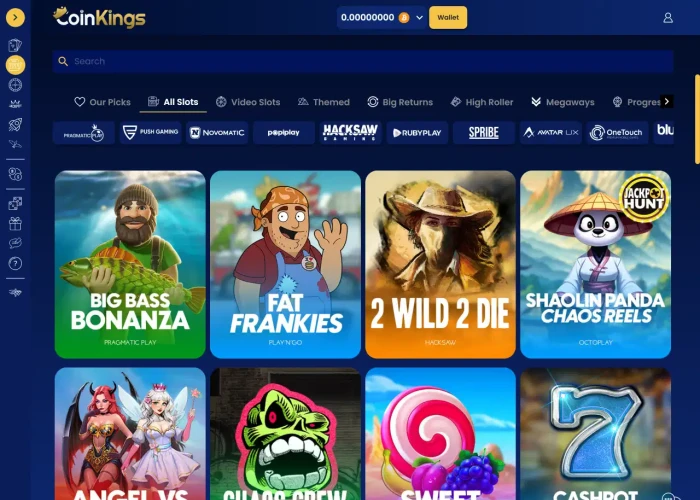 CoinKings’ Game Selection