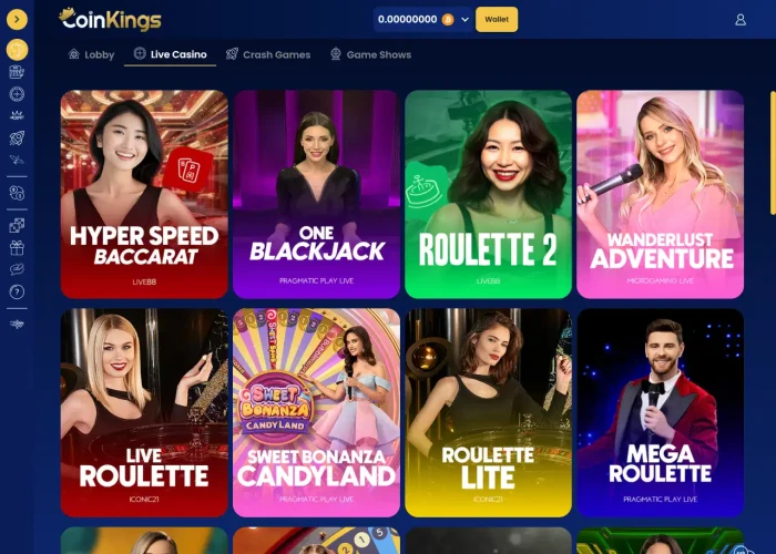 Live Dealer Games at CoinKings
