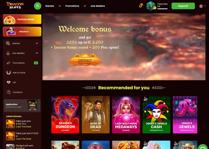 Dragon Slots' Lobby