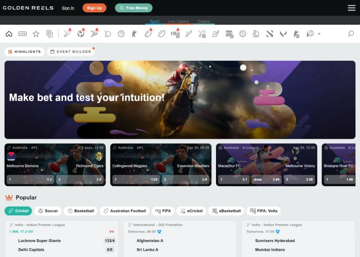 Sports Betting at Golden Reels