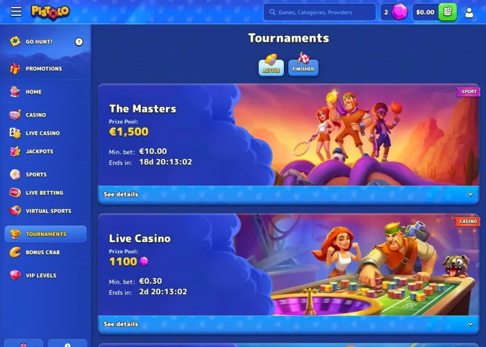 Tournaments at Pistolo