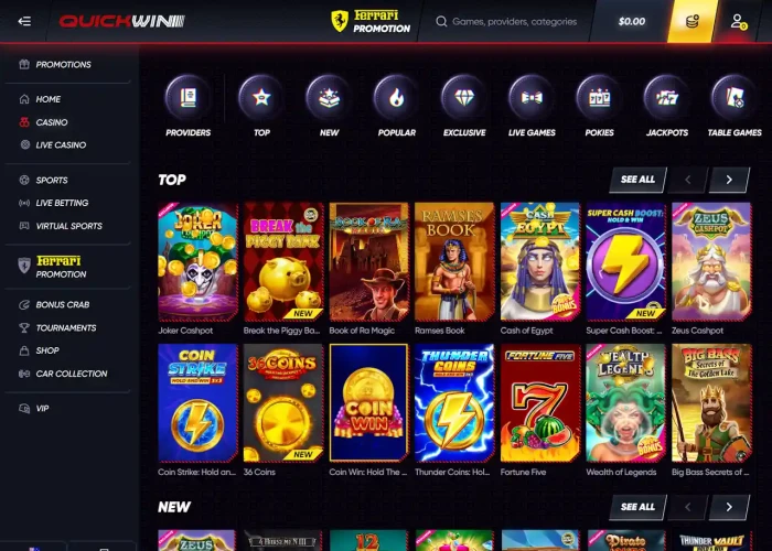 Quickwin’s Game Selection