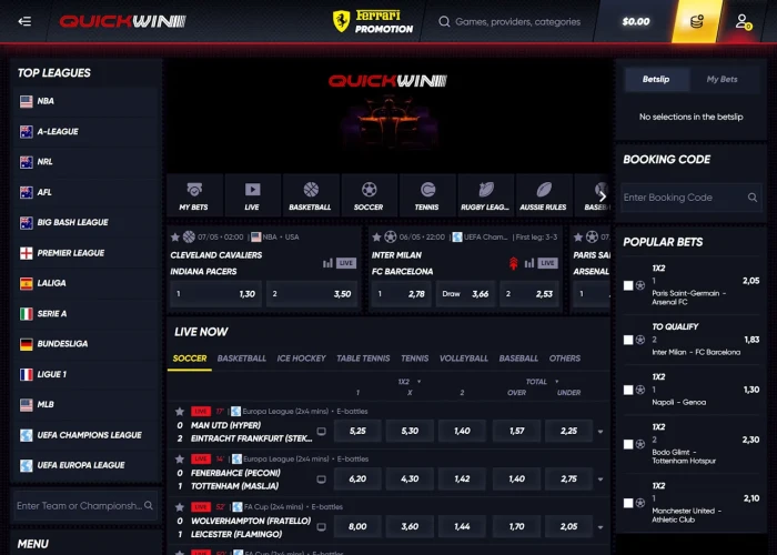 Sports Betting at Quickwin