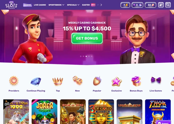 Slots Palace Game Selection