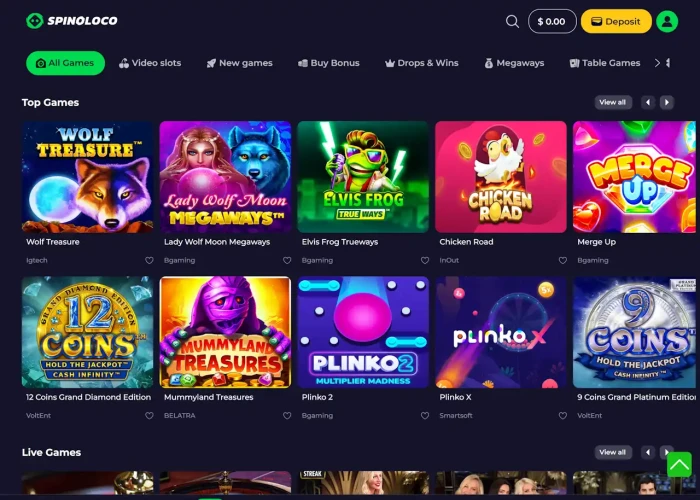 Spinoloco’s Game Selection