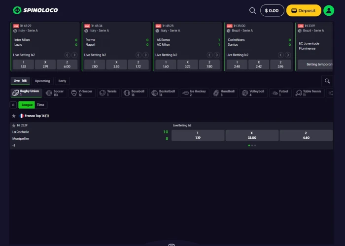 Sports Betting at Spinoloco