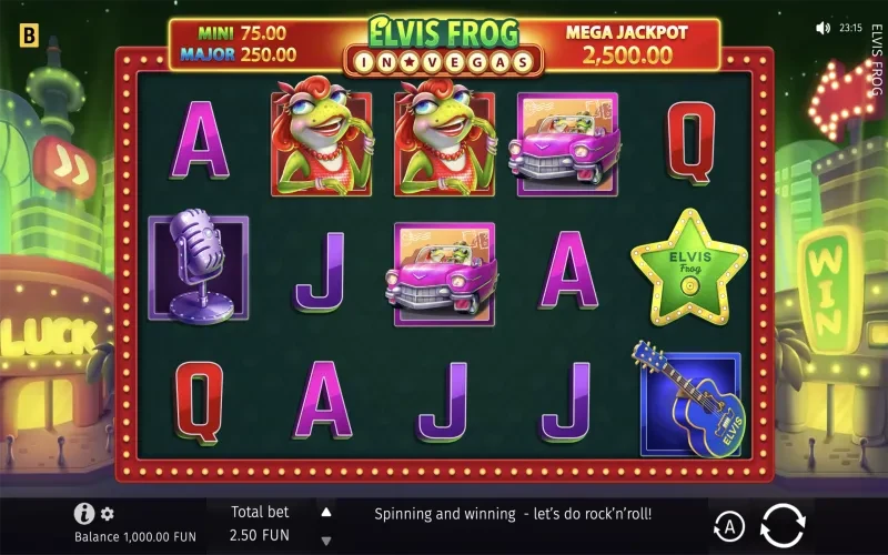 Elvis Frog in Vegas Game